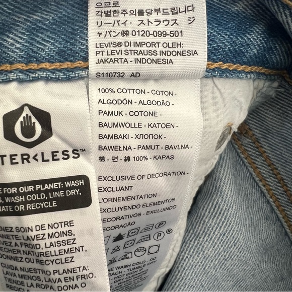 Levi’s Wedgie High Rise Raw Hem Straight Leg Jeans - Picture 9 of 9